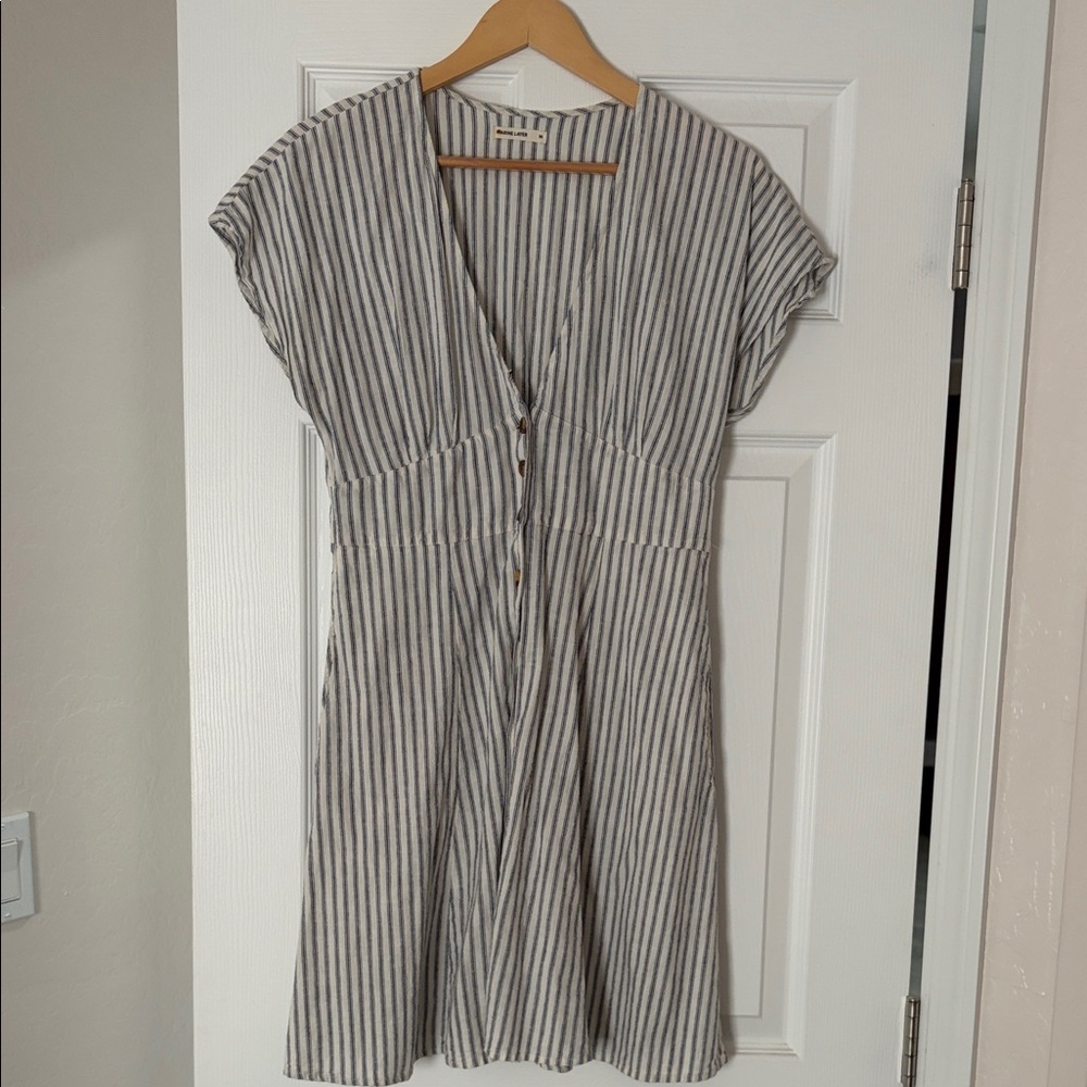 Marine Layer Black and White Striped Mini Dress